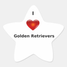 I love Golden Retrievers Sticker