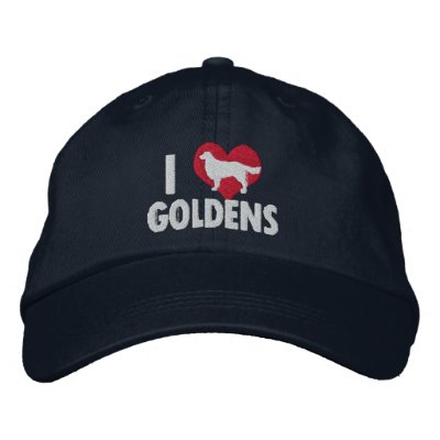 I Love Goldens Dark Embroidered Hats I Love Goldens Dark Embroidered Hats