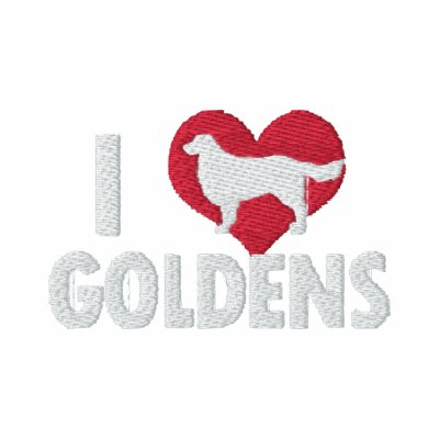 I Love Goldens Women's Embroidered Polo Shirt I Love Goldens Women's Embroidered Polo Shirt