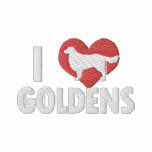 I Love Goldens Women's Embroidered Polo Shirt