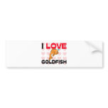 I Love Goldfish Bumper Sticker