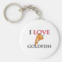 I Love Goldfish Key Chain
