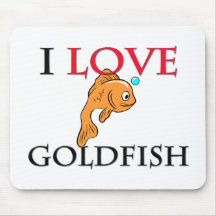 I Love Goldfish Mouse Mat