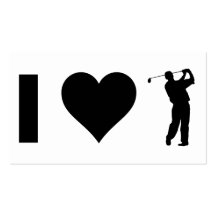 I Love Golf Business Card Templates