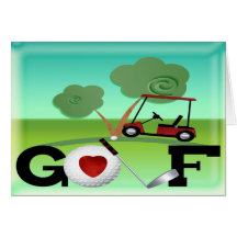 I Love Golf Card
