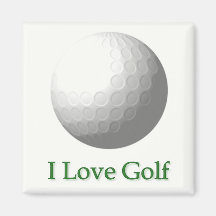 I Love Golf Design Magnet