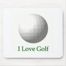 I Love Golf Design Mouse Pad