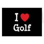 I love Golf heart custom personalised cards