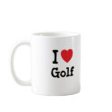 I love Golf heart custom personalised mugs
