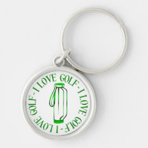 I love golf! keychain