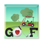 I Love Golf magnets