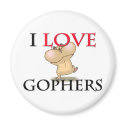 I Love Gophers magnets