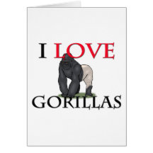 I Love Gorillas Cards