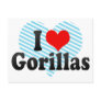 I Love Gorillas Post Card