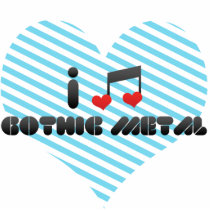 I Love Gothic Metal Cut Outs