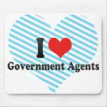 I Love Government Agents Mousepads