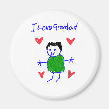 I Love Grandad Fridge Magnets