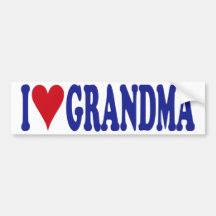 I Love Grandma Bumper Sticker