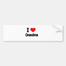 I Love Grandma Bumper Stickers
