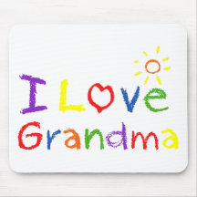 I Love Grandma Mousemats