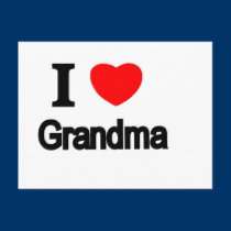 I Love Grandma postcards