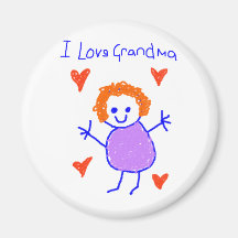 I Love Grandma Refrigerator Magnets
