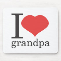 i love grandpa mouse pads