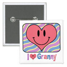 I Love Granny Pinback Button