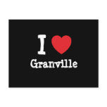 I love Granville heart custom personalised postcards