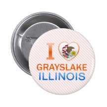 I Love Grayslake, IL Buttons