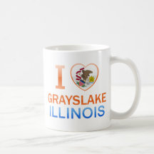 I Love Grayslake, IL Coffee Mugs