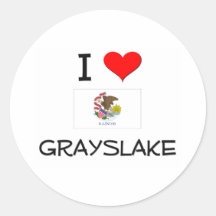 I Love GRAYSLAKE Illinois Stickers