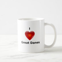 I love Great Danes Coffee Mug
