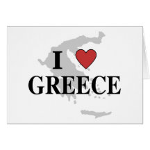I Love Greece Card