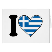 I Love Greece Cards