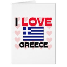 I Love Greece Greeting Cards