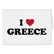 I Love Greece Greeting Cards