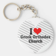 I love Greek Orthodox Church Keychain