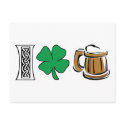I Love Green Beer postcards