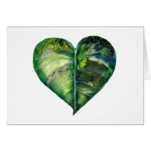 I Love Green Blank Card