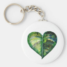 I Love Green Keychain