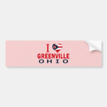 I love Greenville, Ohio Bumper Sticker