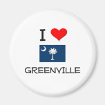 I Love Greenville South Carolina Magnets