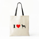 I Love Greyhounds Bags