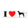 I Love Greyhounds Bumper Sticker