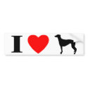 I Love Greyhounds Bumper Sticker bumper stickers