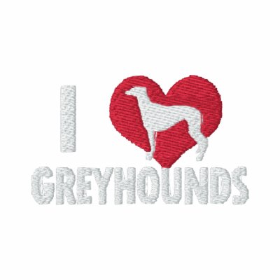 I Love Greyhounds Women's Embroidered Polo Shirt I Love Greyhounds Women's Embroidered Polo Shirt