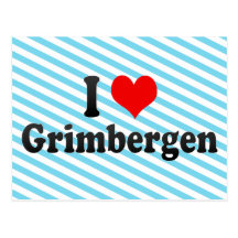 I Love Grimbergen, Belgium Postcard