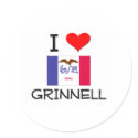 I Love GRINNELL Iowa stickers