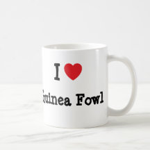 I love Guinea Fowl heart T-Shirt Mug